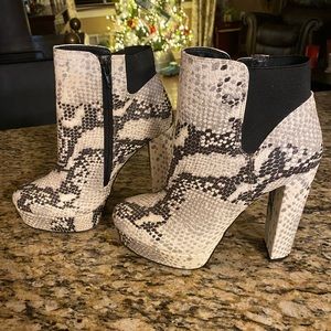 Snake Print Booties